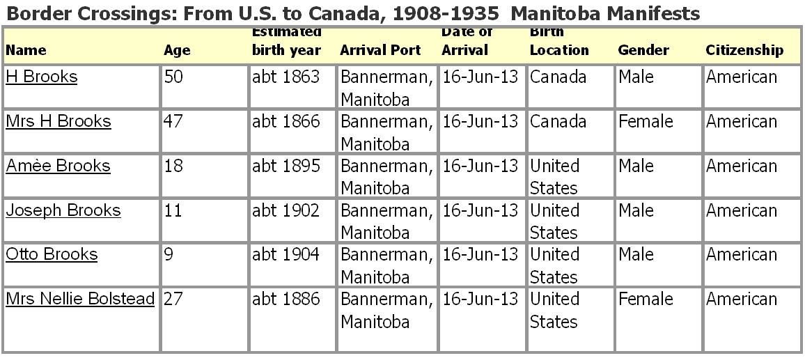 Image showing Brooks Family Border Crossing at Bannerman Manitoba